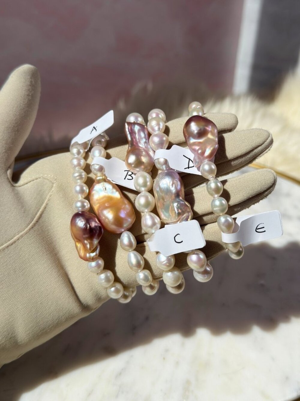 Mermaid Pearl Beaded Bracelet with Freshwater Baroque & Chinese Akoya Pearls